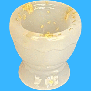 Egg Cup with Gold Flakes