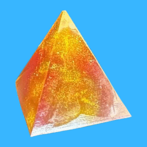 Golden Sunset Decorative Pyramid