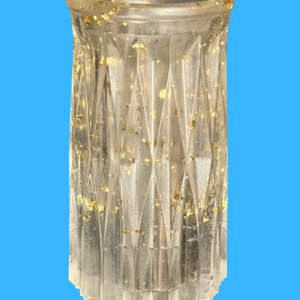 Small Decorative Vase with Gold Accents