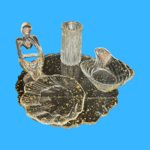 Luxury 5-Piece Decorative Set with Golden Accents