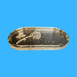 Rose Imprint Decorative Tray