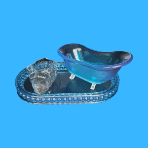 Bathroom Set – Tray with Bathtub Holder and Shell Dish