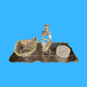 Decorative Set – Thinker Sculpture, Holders & Tray